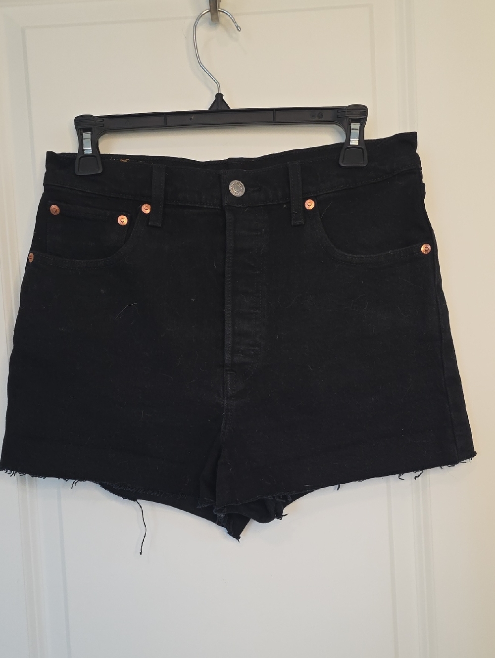 Levi's Black Denim Cutoff Shorts